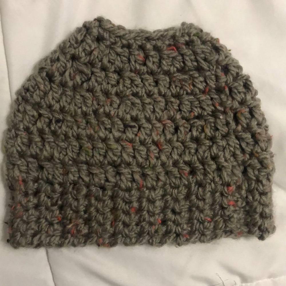 Messy Bun Beanie! Handmade!